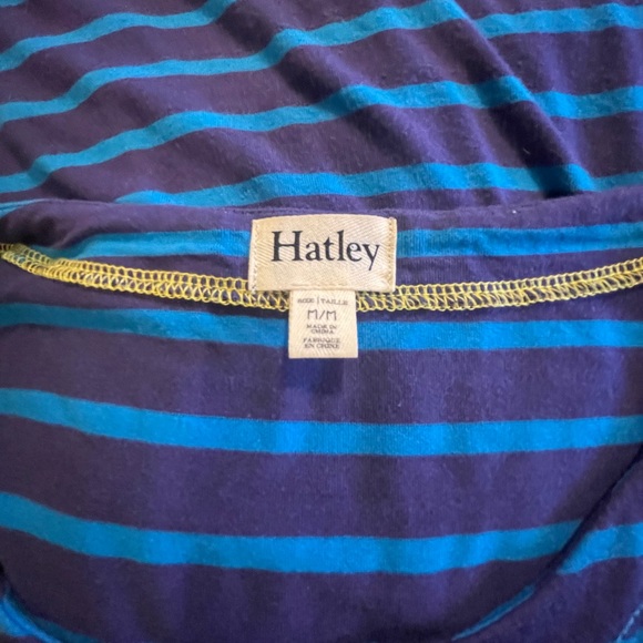 Hatley Striped Blues Dress M FREE SHIP - Picture 4 of 5